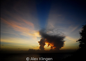Sunset over the Caribbean Sea by Alex Klingen 